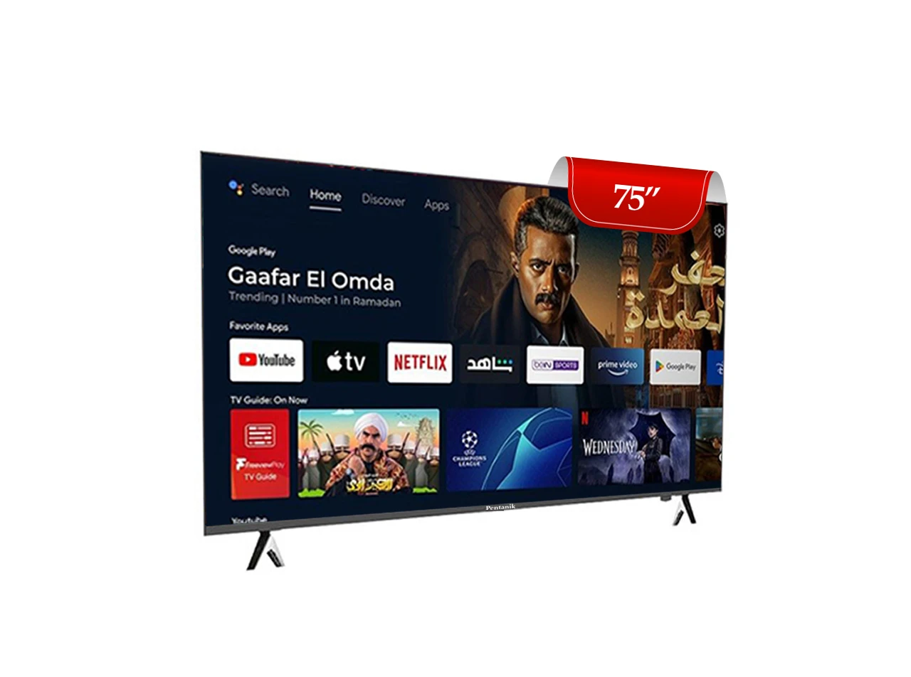 Pentanik 75 Inch Google 4K Voice Control TV (Frameless) view 4
